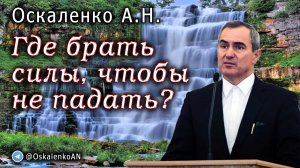 Оскаленко А.Н. Где брать силы, чтобы не падать?