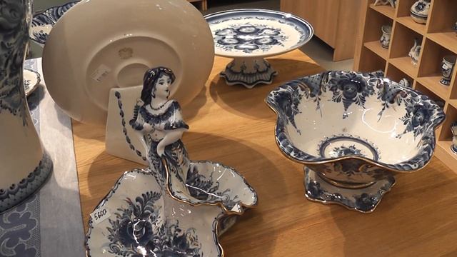 Объединение Гжель. Обзор фарфора в магазине. Покупки.