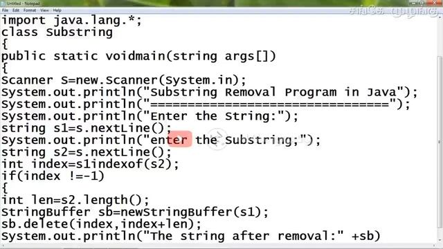 Substring Removal from a Given String program in java Tamil | Sanke Muzangu смотреть онлайн