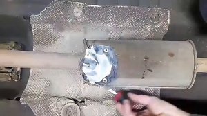 DIY как заклеить порваный глушитель
