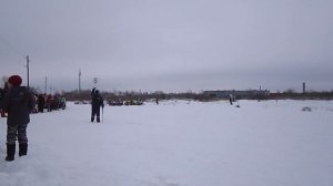 Гонки на снегоходах.     racing, snowmobile, winter.