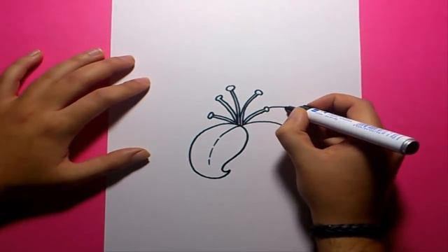 Como dibujar una flor paso a paso 9 | How to draw a flower 9 смотреть онлайн
