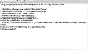 How to exploit on ROBLOX for free on macOS! (Fluxus)
