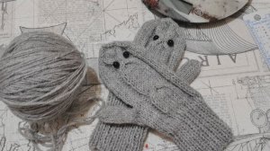 Варежки совы для начинающих МК#вяжемварежки#варежкисклином