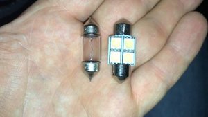 Замена лампочек накаливания на LED в Nissan Leaf