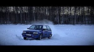 Kia Pride Ice racing on Ore lake in Sweden