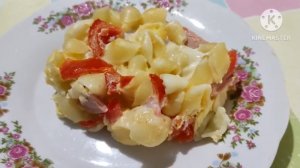 Вкусный завтрак за пару минут. Запеканка из макарон с колбасой. Самый простой рецепт