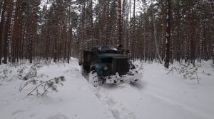 ГАЗ-63 V8 на шинах низкого давления ,испытали по мокрому и глубокому снегу.