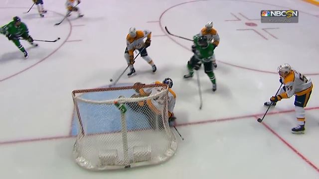 Pekka Rinne pushes across to rob Jamie Benn смотреть онлайн