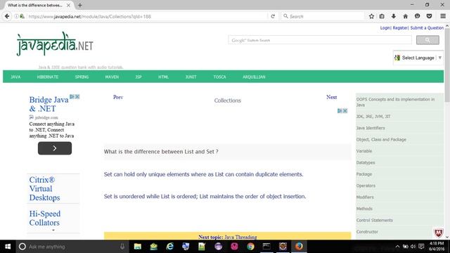 What is the difference between List and Set ?
- javapedia.net смотреть онлайн