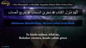 Size Düşmanlık Yapanları, Şimşek Hızıyla Durduran Perişan Eden DUA