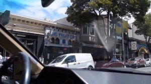 Driving through Haight Ashbury, Hippie District of San Francisco