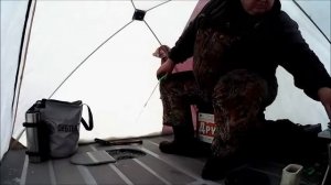 Открытие зимней рыбалки 2023 - 2024 в новой палатке Снегирь Light Delta.