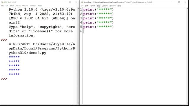 p1 square star pattern program in python pattern programming in python  interview pattern programs