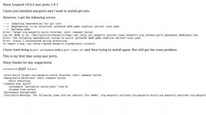 Cannot install git-core using macports