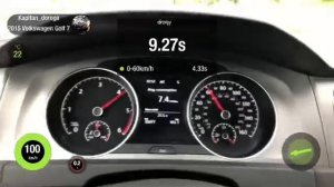 Разгон 0-100 Volkswagen Golf 7 2.0 tdi Sportwagen