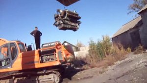 Экскаватор DOOSAN. Установка двигателя ЯМЗ-238Д.Попытка №1