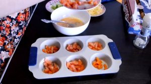 Готовим завтрак. Овощные кексы. Кексы. Вкусный завтрак.