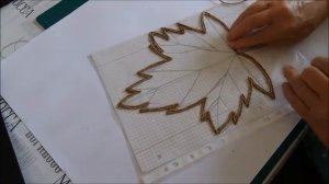 Кленовый лист из джута.Осенний декор.