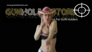 Sexy Cow Girl Dancing and Shooting her Guns