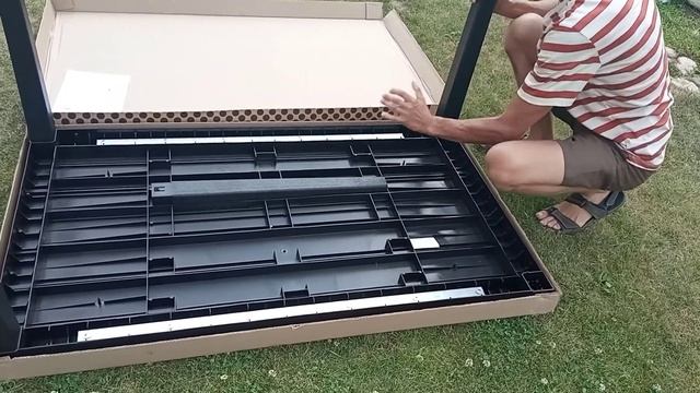 Распаковка — Стол пластиковый Ellastik Plast Прованс Прямоугольный смотреть онлайн