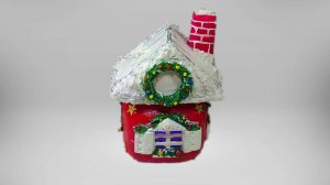 Новогодний домик с подсветкой. Поделки. DIY.