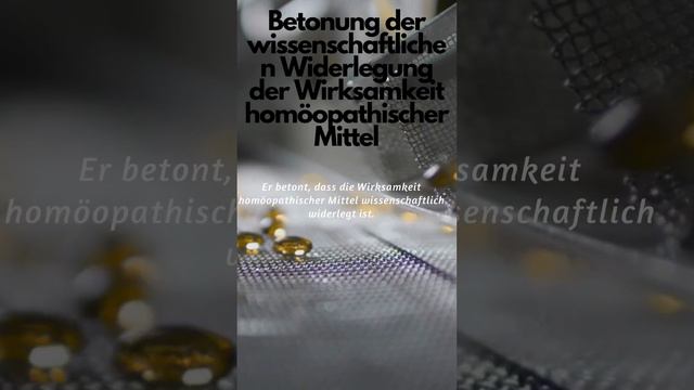 Karl Lauterbach über Wirkung homöopathischer Mittel