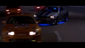 Форсаж 2. Пол Уокер. Nissan Skyline.  Первая гонка из фильма Форсаж 2