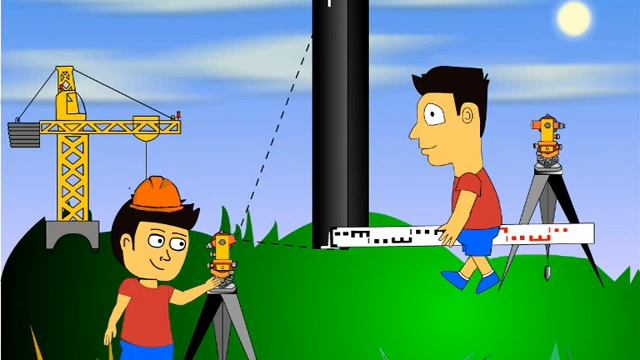 Контроль вертикальности колонны способом наклонного проектирования смотреть онлайн