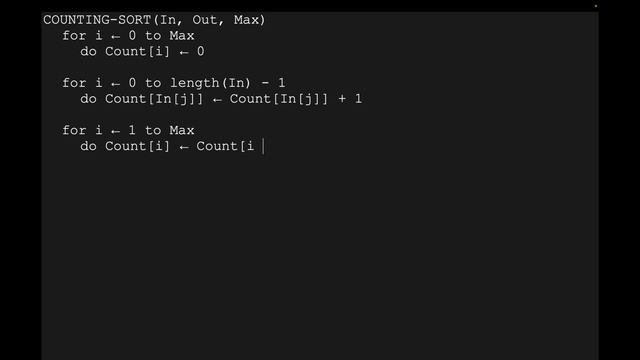 Counting Sort: Coding Tutorials by Umar Khan
