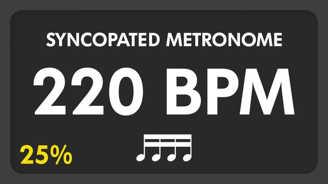 220 BPM - Syncopated Metronome - 16th Notes (25%) смотреть онлайн