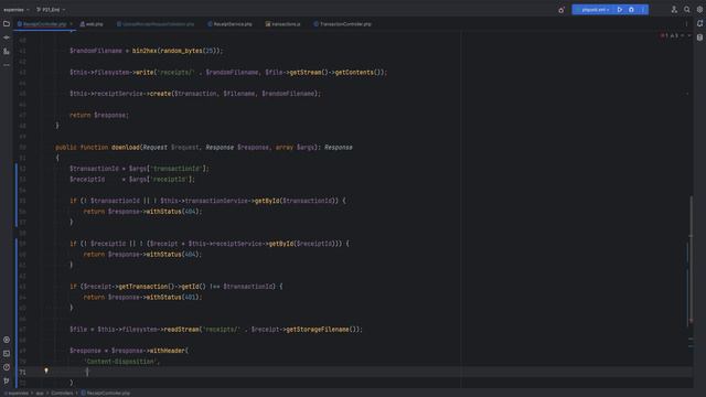 Open Transaction Receipt Files - Build Expense Tracker App With PHP 8