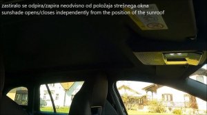 Skoda Octavia 4, MY2022 - sunshade full closing with sunroof open activation