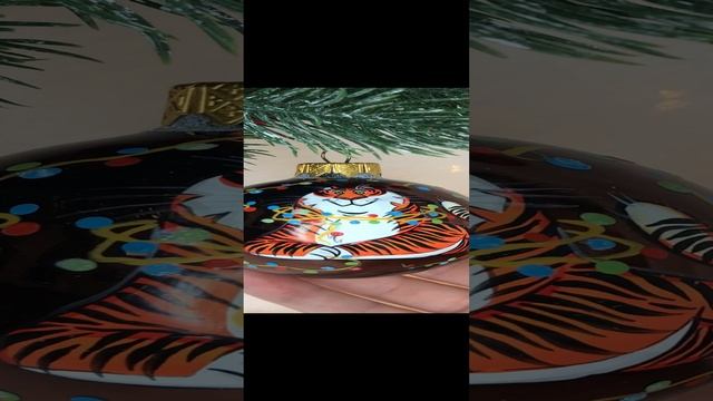 Арт. М15  Шар с ручной росписью 65 мм «Вожак»