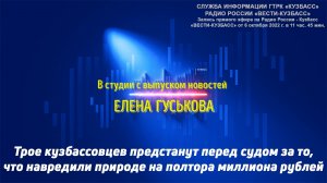 Трое кузбассовцев предстанут перед судом за то, что навредили природе на полтора миллиона рублей