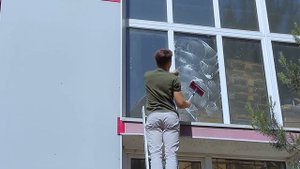 Сгон для воды DSV с моющей губкой, поворотным механизмом и телескопической ручкой