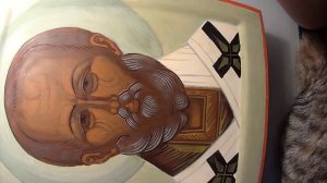 Как написать икону Святителя Николая. Пишем Лик. Борода.