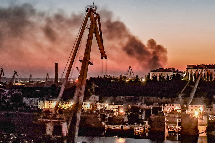 Атака ВСУ на Севморпорт в Севастополе