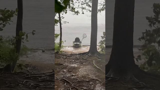 Caught in a storm Fishing ⛈️ #fishing #gopro #tormenta #storms #angler #kayak #outdoors #bass #lake