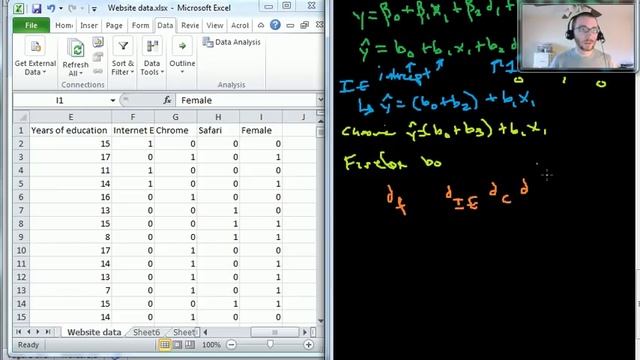 Multiple Regression - Dummy variables and interactions - example in Excel смотреть онлайн