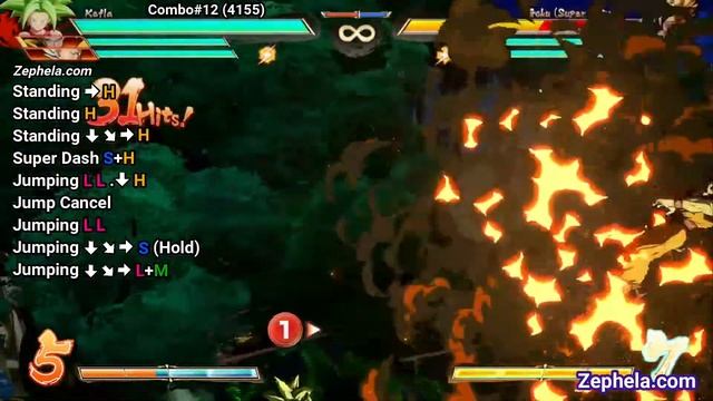 【 SEASON 4 】 DBFZ KEFLA BASIC COMBOS - EASY TO READ INPUTS - DRAGON BALL FIGHTERZ - ZEPHELA