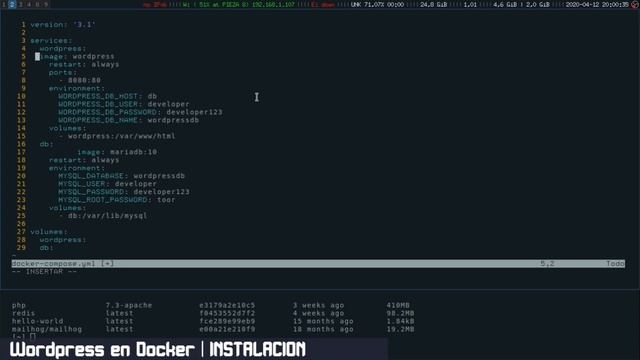 Wordpress en Docker | Instalando a través de docker-compose смотреть онлайн