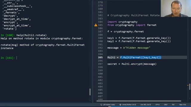 Python Basics Tutorial Cryptography MultiFernet Rotate || Security Breach Data Encryption