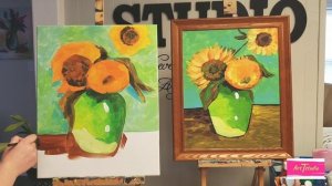 Видео урок "Подсолнухи Ван Гога"