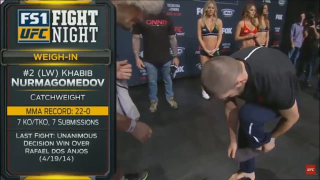 Взвешивание Хабиб Нурмагомедов vs Даррел Хорчер