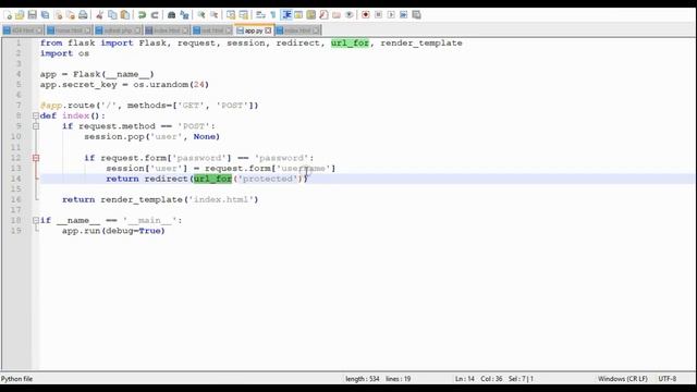 Login Page in Flask Using Sessions смотреть онлайн