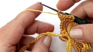 Очень красивый узор крючком "Листья клена  "