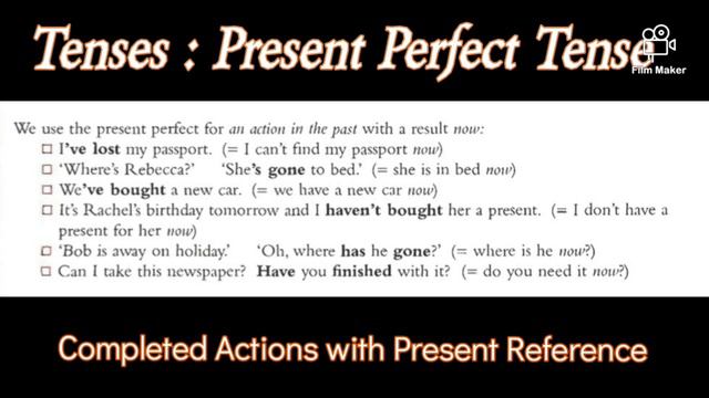 Learning English Grammar Easy Way Lesson 11 - Present Perfect Tense | Completed Actions