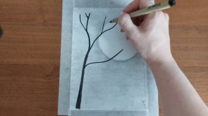 Рисование линером и простым карандашом. Лёгкий пейзаж в лунном свете. Уроки рисования карандашом