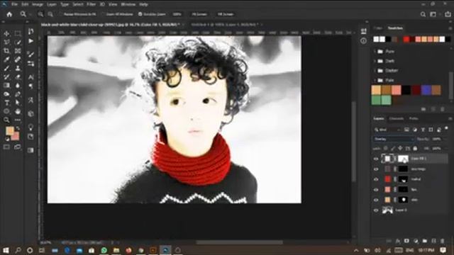 colorizing Black and white picture in Adobe photoshop 2020 |fast motion video|By Noor Ul Mustafa смотреть онлайн